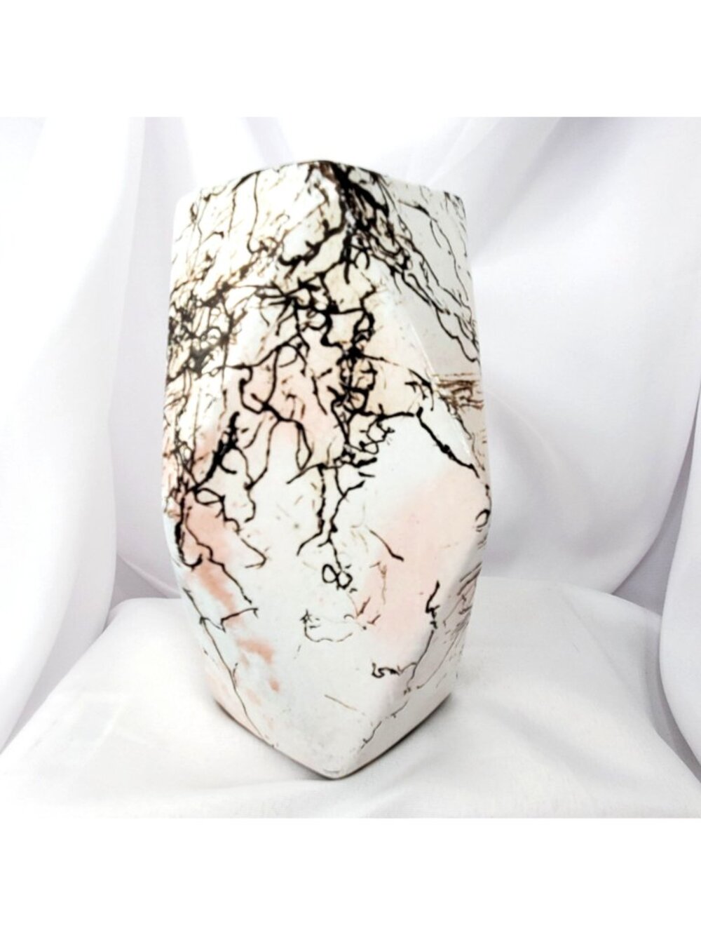 Raku Horse Hair Pottery Vase 7" by Cherie Ramsdell Dakota Bones Ltd South Dakota - Picture 6 of 11